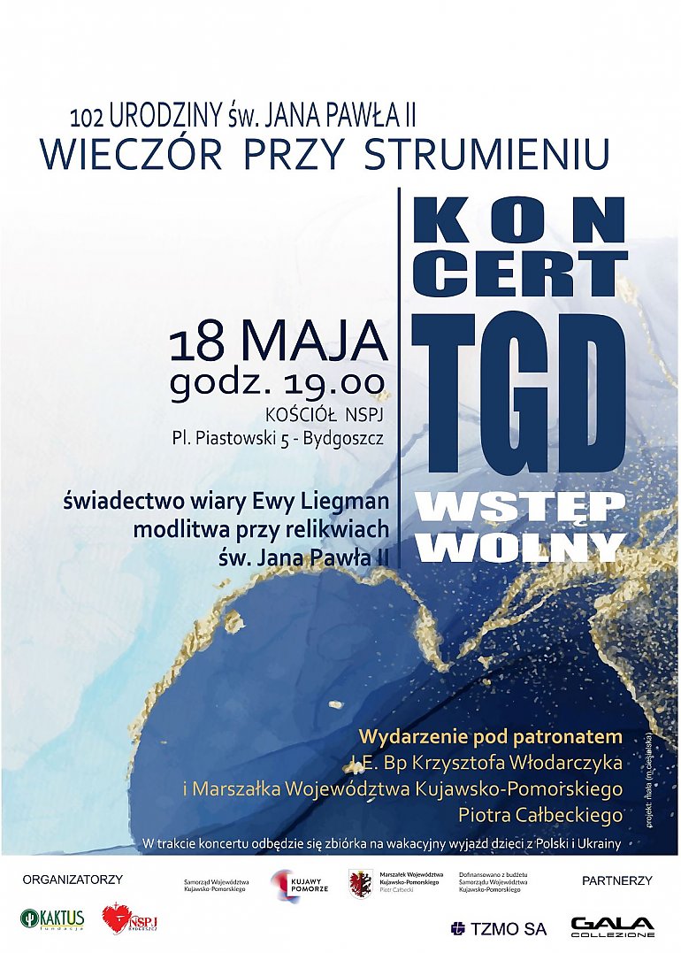 Koncert z okazji urodzin św. Jana Pawła II. Zagra TGD!